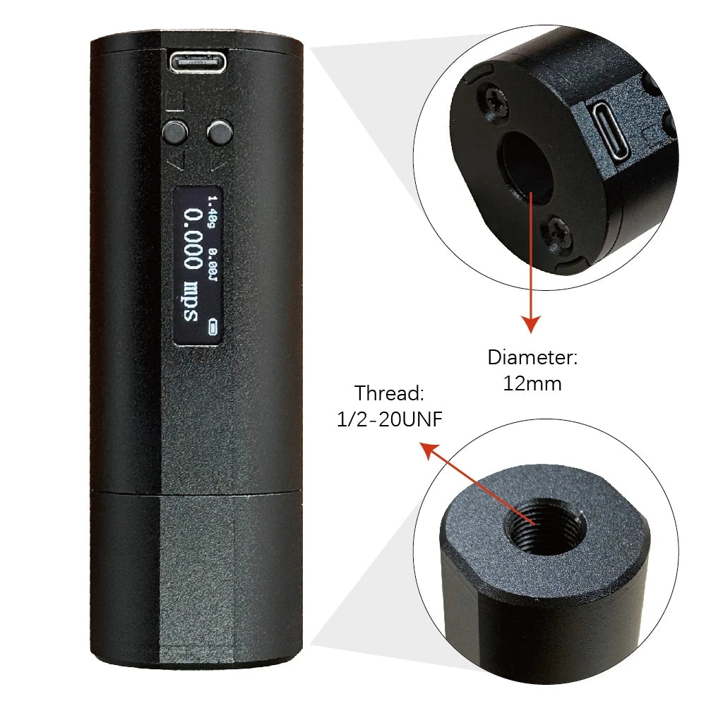 ORCMAX End Mounted Bullet Speed Chronograph Shooting Tester Pocket Chrony